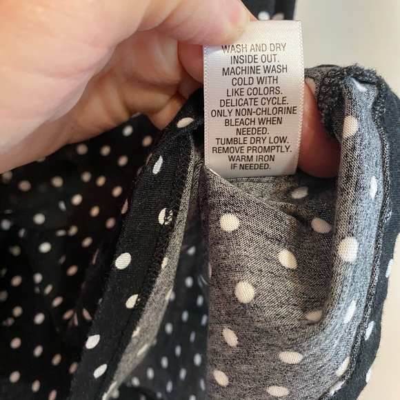 Elle Black and White Polka Dot Blouse - Picture 4 of 6